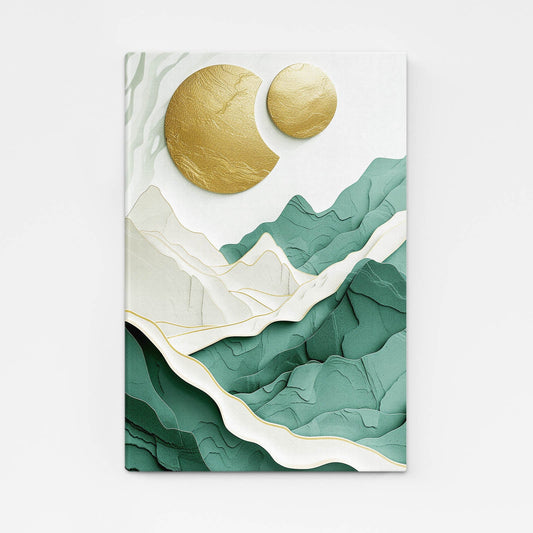 Gold Moon Boho Art