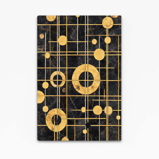 Gold Orbit Grid Wall Decor – gold orbit grid gold canvas print