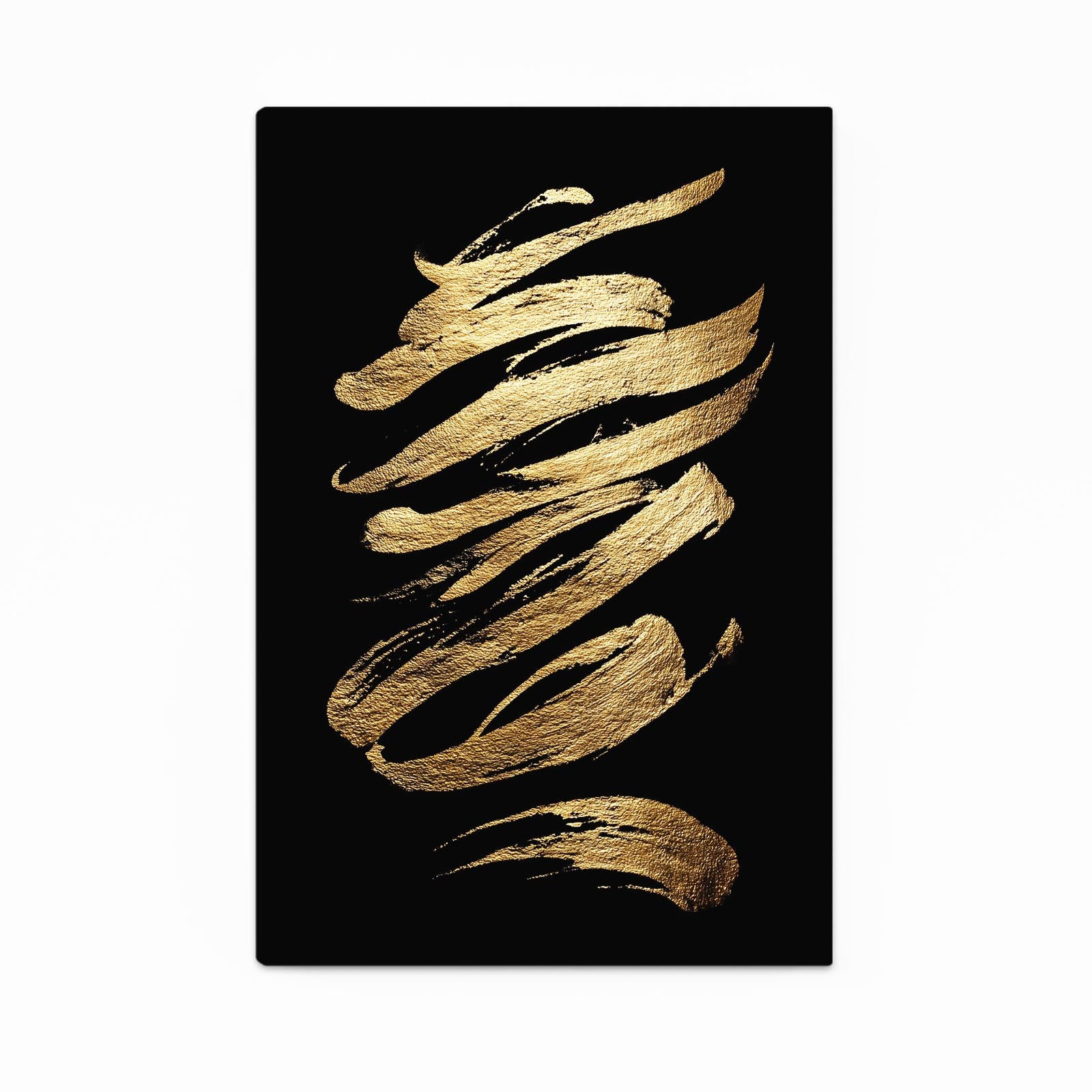 Gold Ribbon Strokes Wall Art – gold ribbon strokes gold canvas print