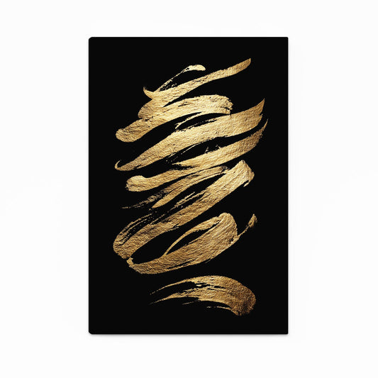 Gold Ribbon Strokes Wall Art – gold ribbon strokes gold canvas print