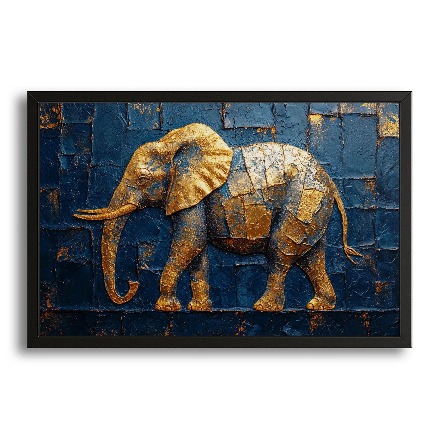 Gold Texture Elephant Art