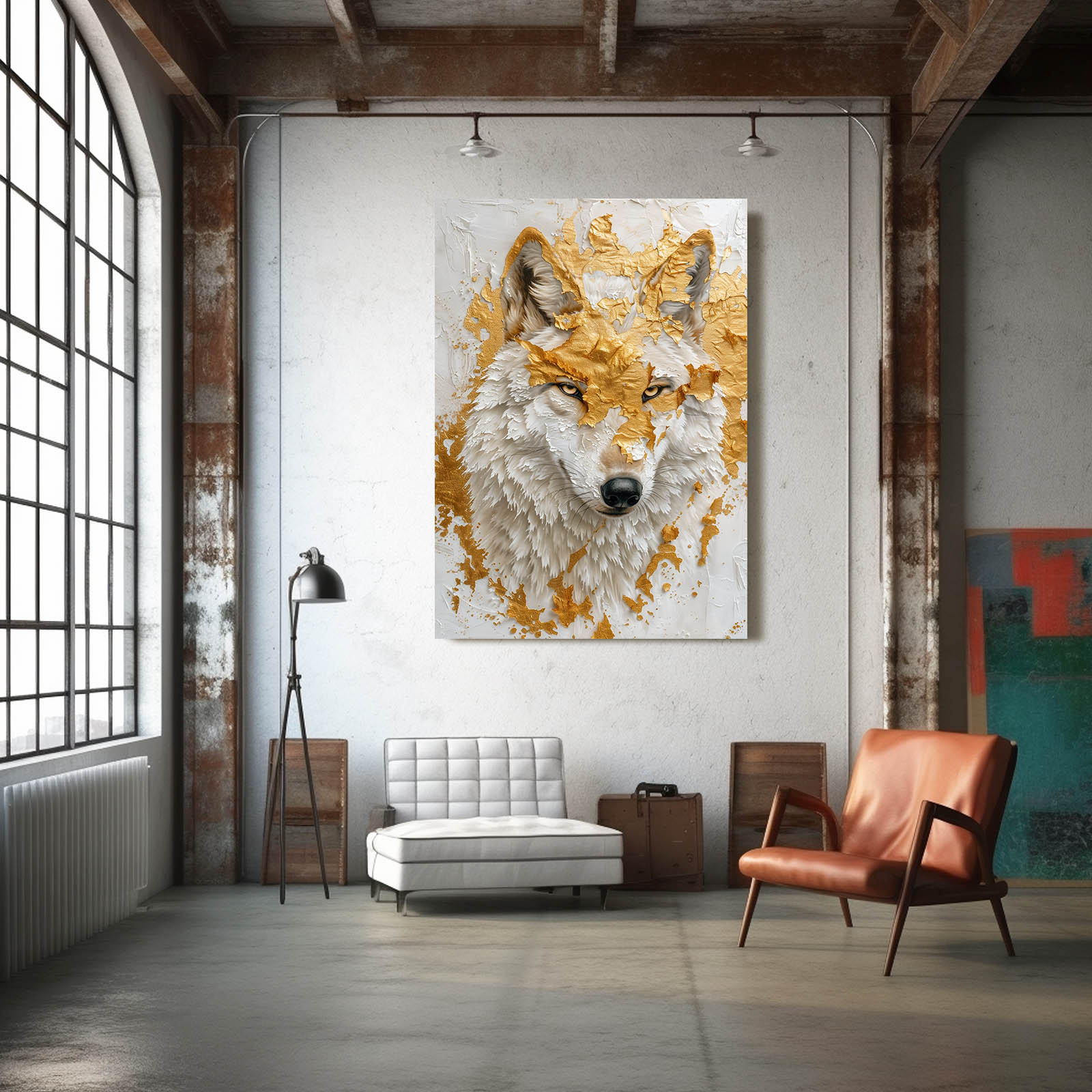 Gold Wolf Wall Art
