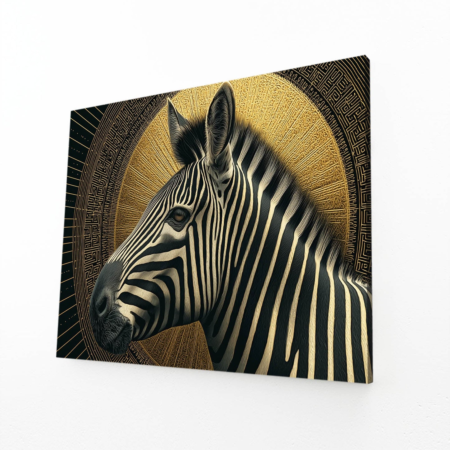 Gold Zebra Canvas Art – gold canvas print