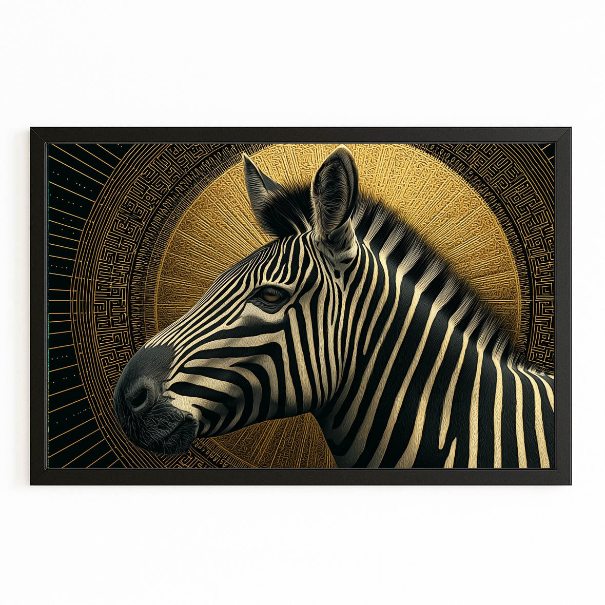 Gold Zebra Canvas Art — classic canvas print, canvas print on white background