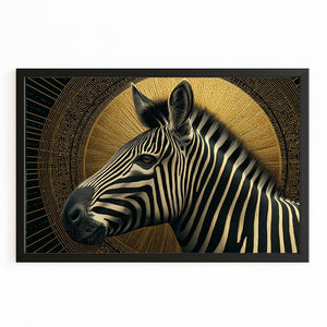 Gold Zebra Canvas Art