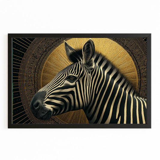 Gold Zebra Canvas Art – canvas print on white background