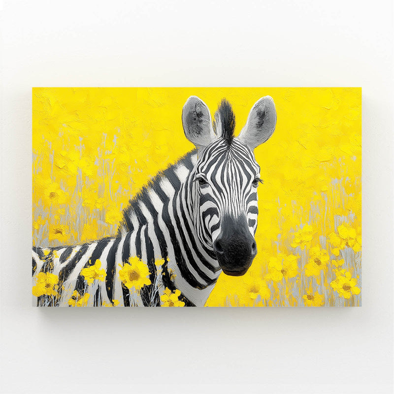 Gold Zebra Wall Art – styled in a furnished interior