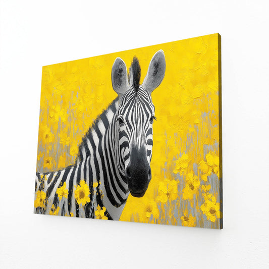 Gold Zebra Wall Art – gold canvas print