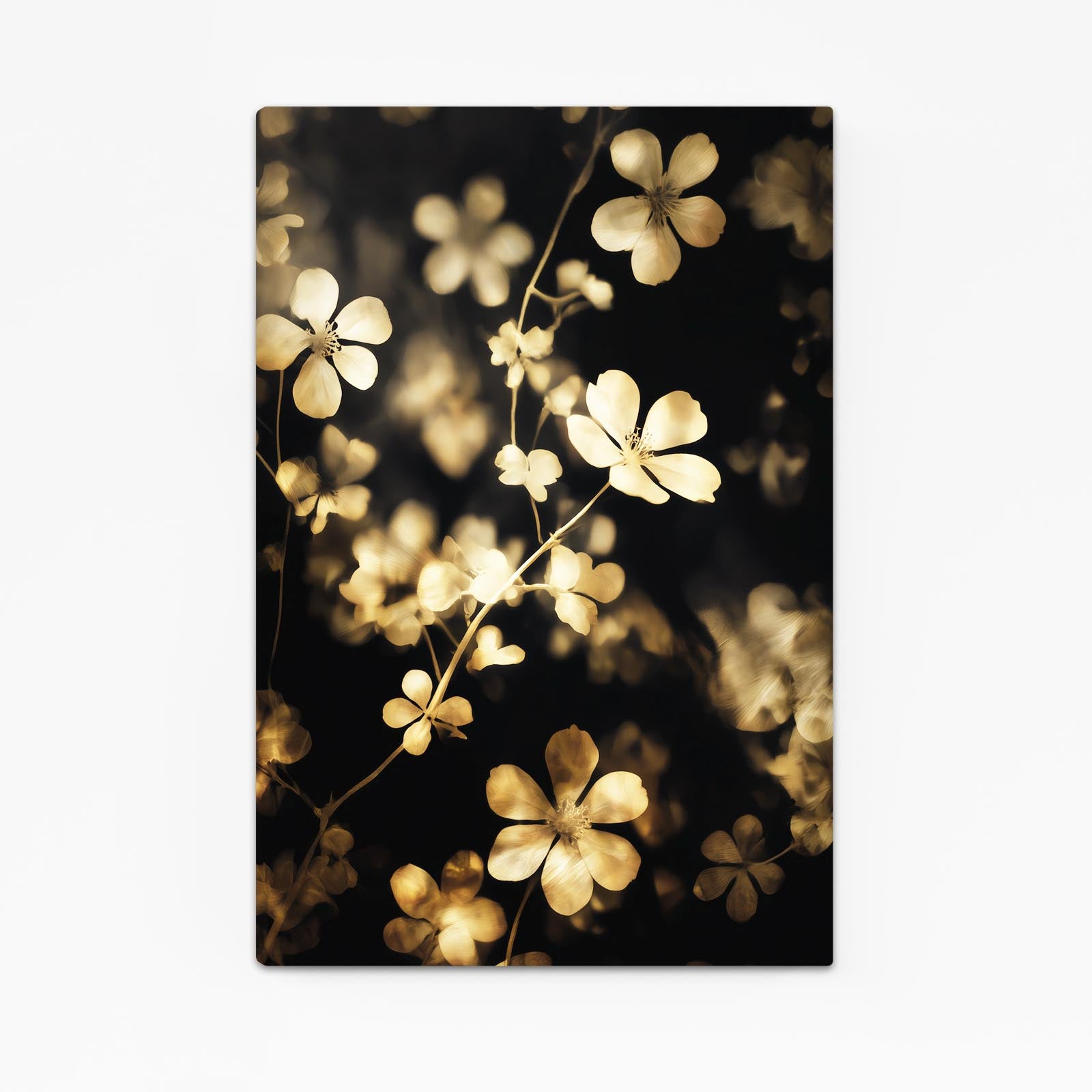 Golden Blossom Branch Wall Decor – golden blossom branch gold canvas print