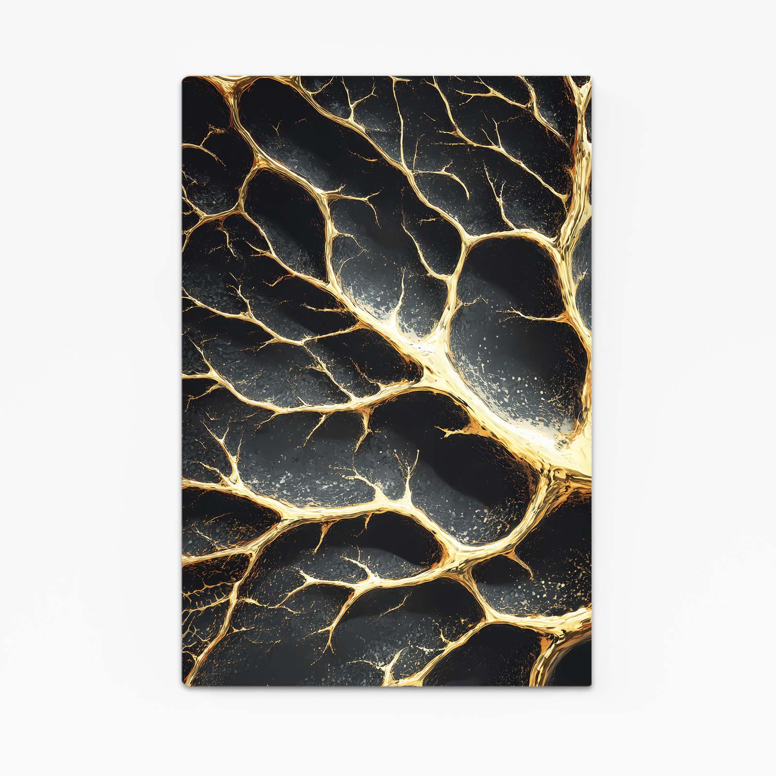 Golden Branch Cracks Canvas Art – golden branch cracks gold canvas print