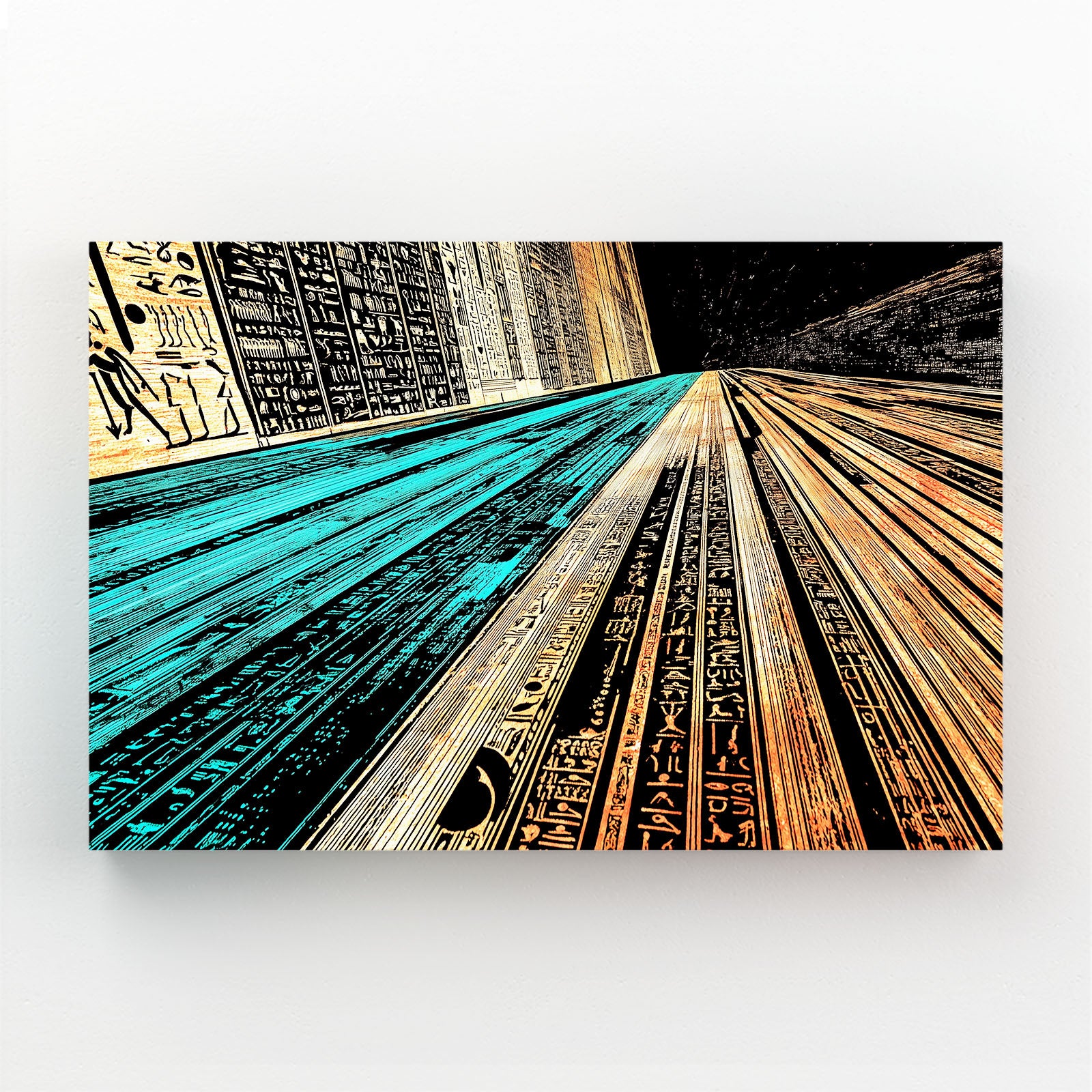 Golden Corridor Abstract Egyptian Canvas Art – golden corridor abstract egyptian canvas print