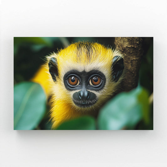 Golden Crown Leaves Monkey Canvas – golden crown leaves monkey canvas print