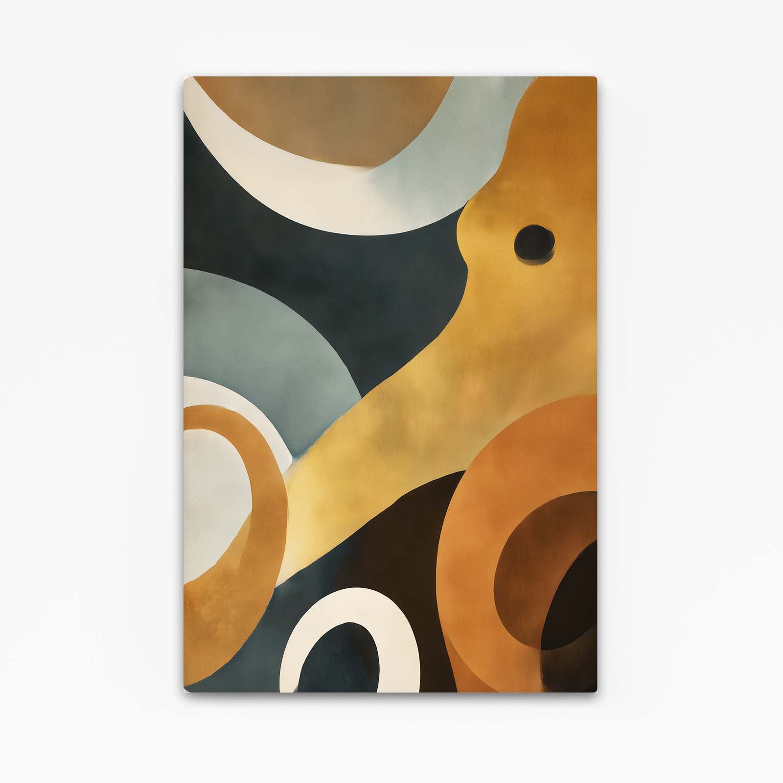 Golden Curve Abstract Octopus Wall Decor – golden curve abstract octopus canvas print