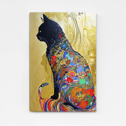Golden Dream Cat Wall Art