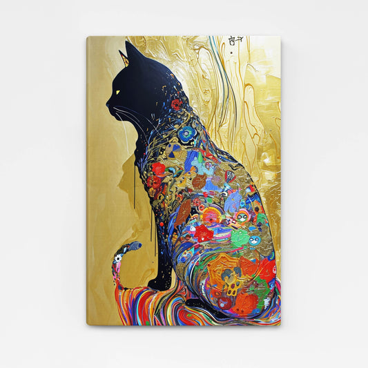 Golden Dream Cat Wall Art