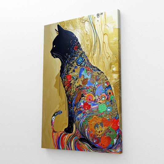 Golden Dream Cat Wall Art