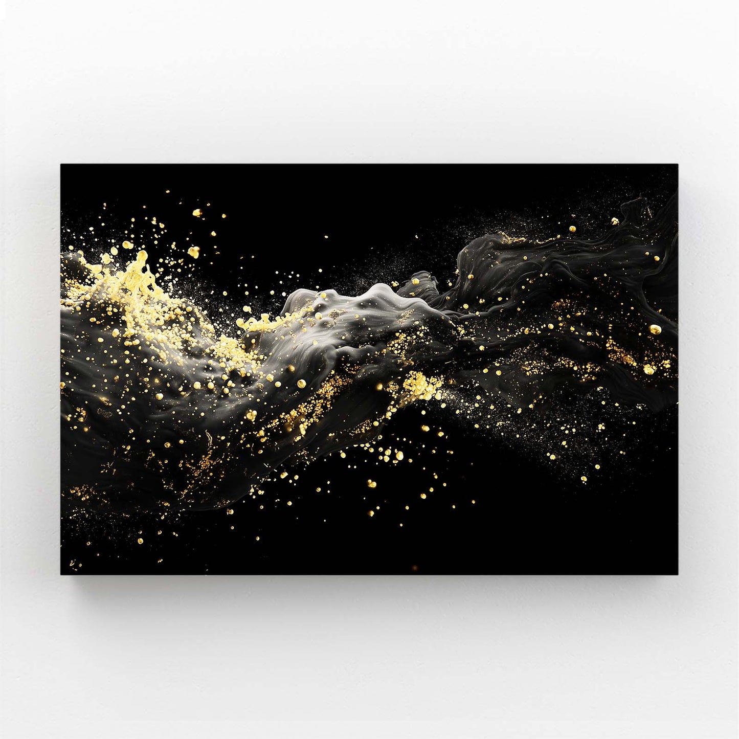 Golden Dust Wave Prints – golden dust wave gold canvas print