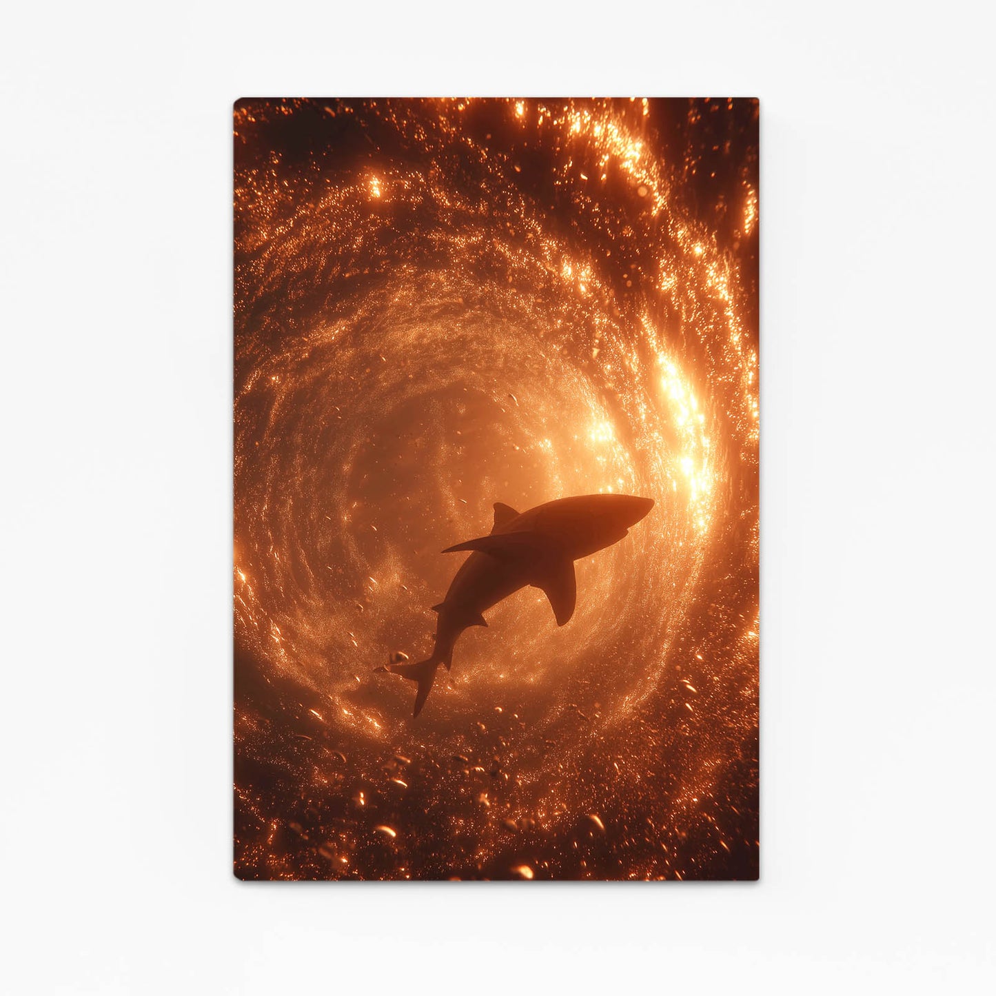 Golden Ember Spiral Shark Canvas – golden ember spiral shark canvas print
