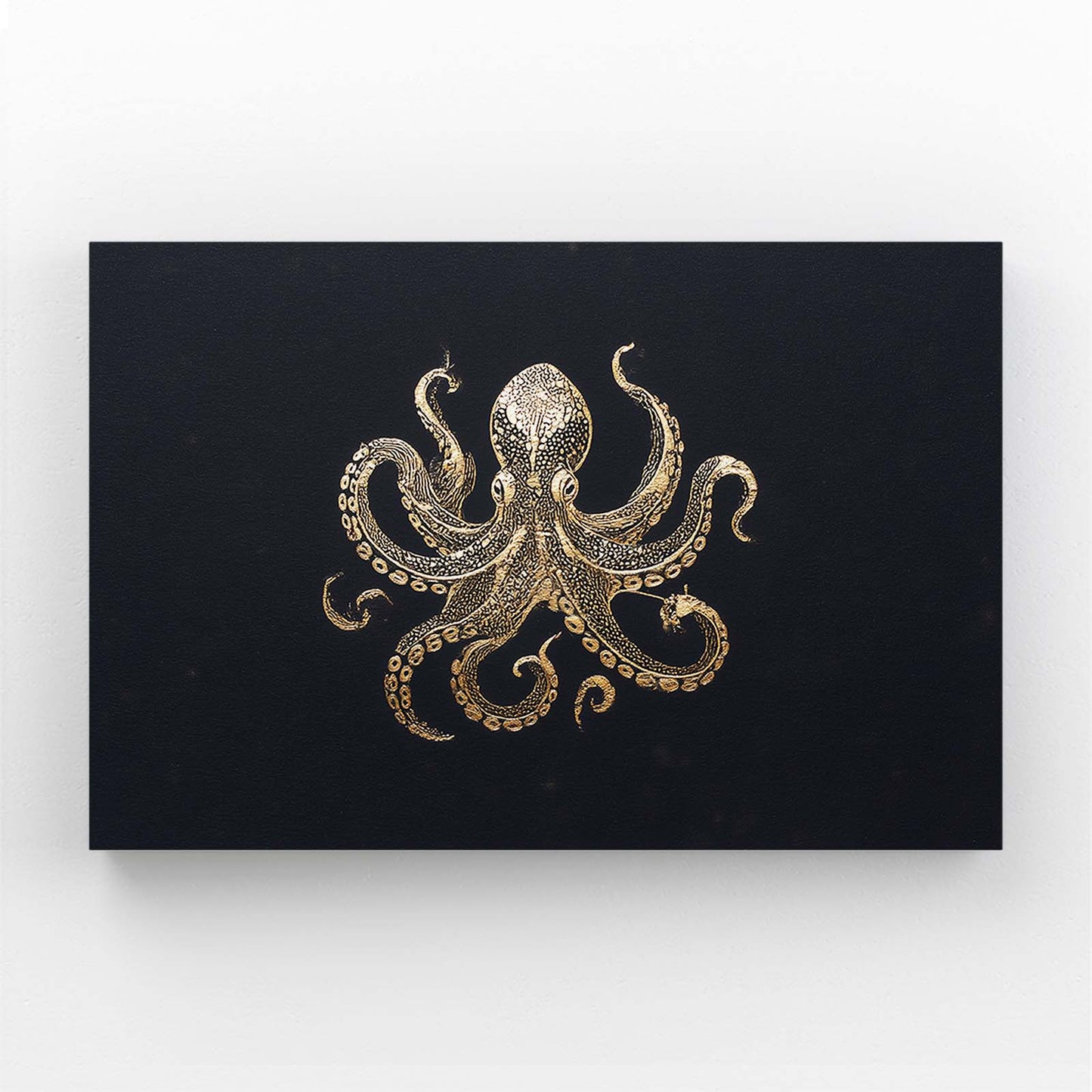 Golden Emblem Octopus Wall Art – golden emblem octopus canvas print