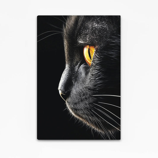Golden Eye Profile Cat Art
