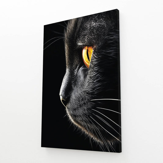 Golden Eye Profile Cat Art