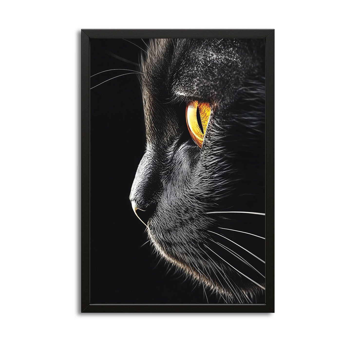 Golden Eye Profile Cat Art