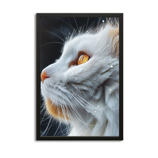 Golden Eyes Cat Wall Art – canvas print on white background