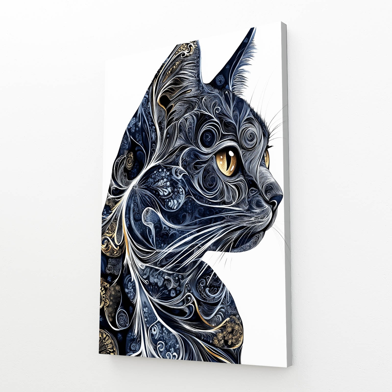 Golden Eyes Ornamental Cat Art