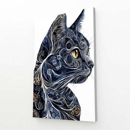 Golden Eyes Ornamental Cat Art