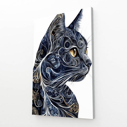 Golden Eyes Ornamental Cat Art