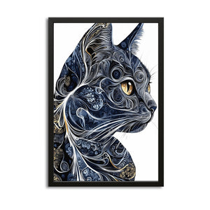 Golden Eyes Ornamental Cat Art