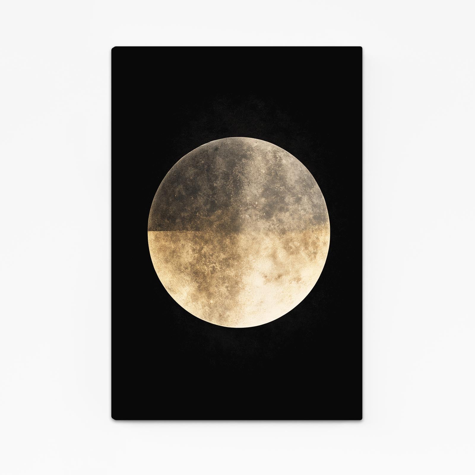Golden Full Moon Wall Art – golden full moon gold canvas print