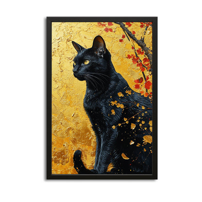 Golden Gaze Cat Wall Art