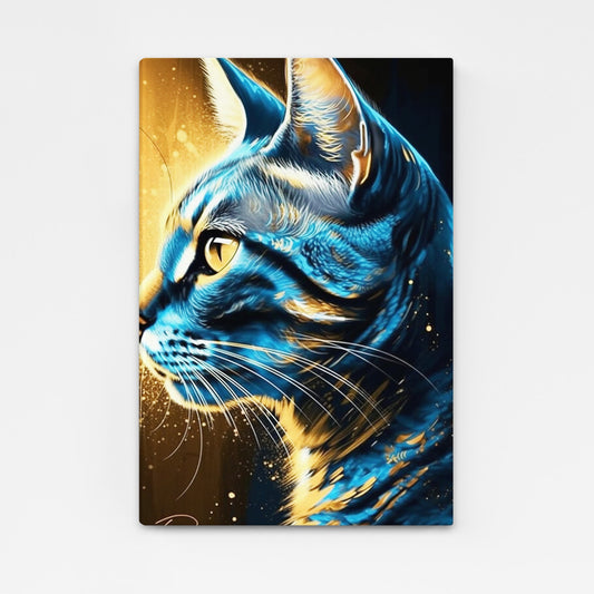Golden Glow Cat Art