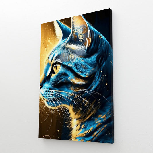 Golden Glow Cat Art