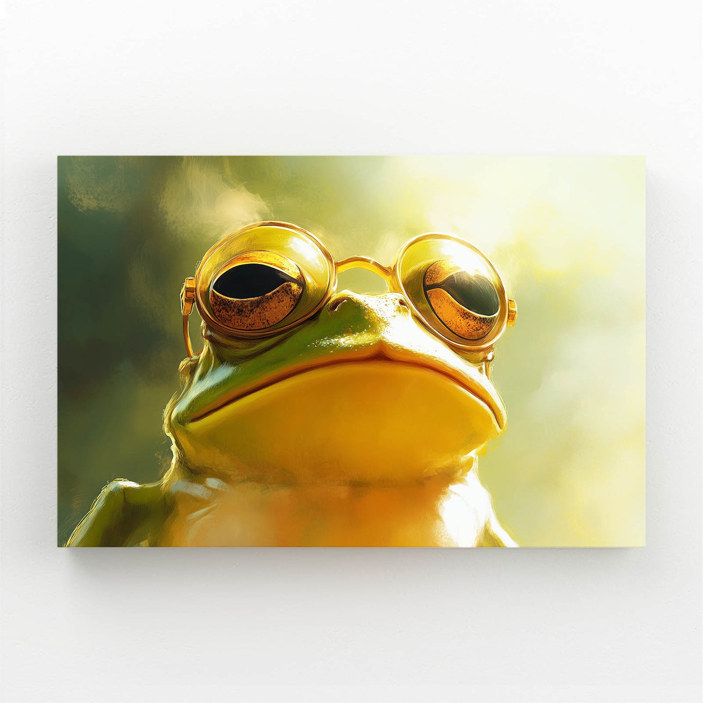 Golden Goggle Frog Art – golden goggle frog frog canvas print