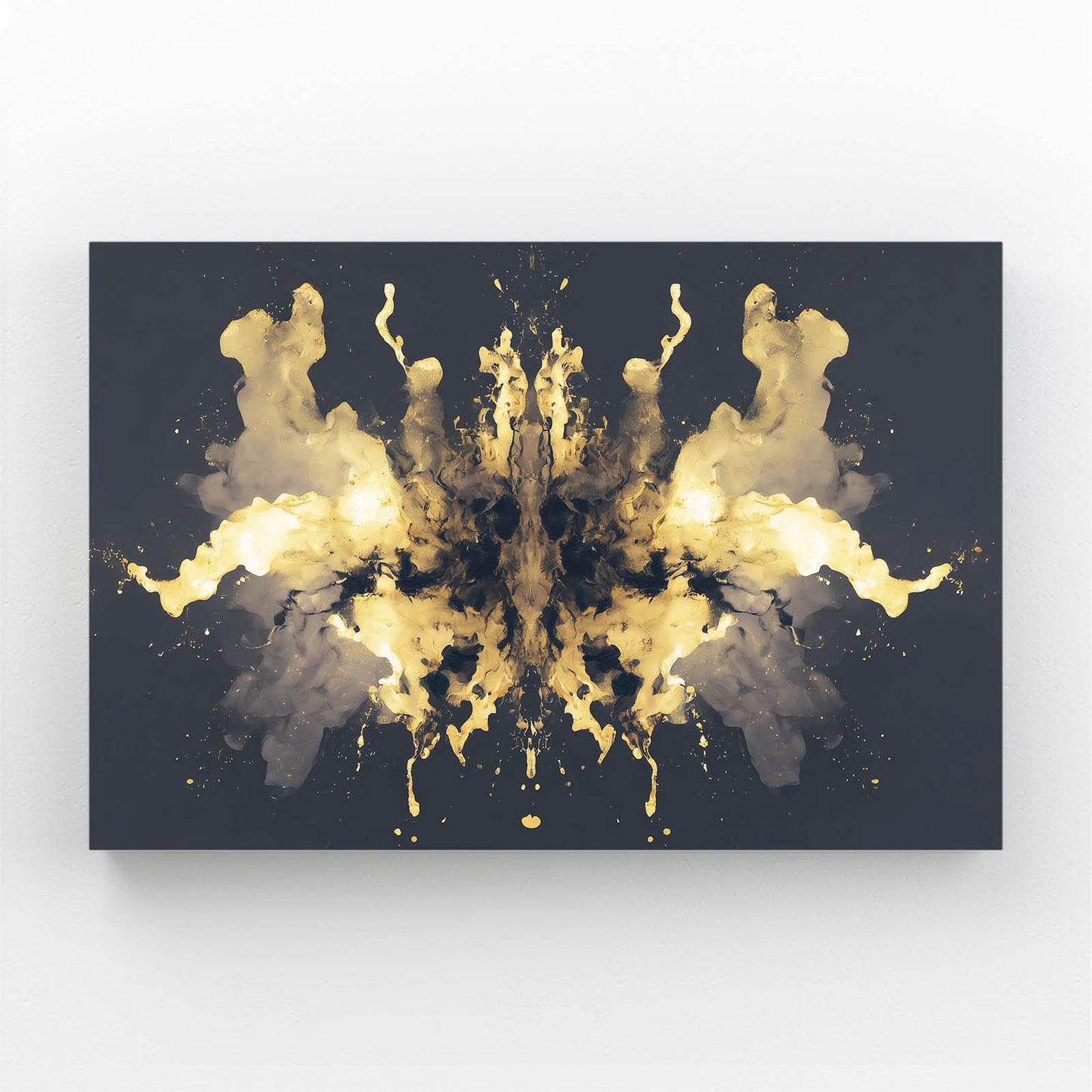 Golden Ink Blot Wall Decor – golden ink blot gold canvas print