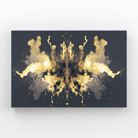 Golden Ink Blot Wall Decor – golden ink blot gold canvas print
