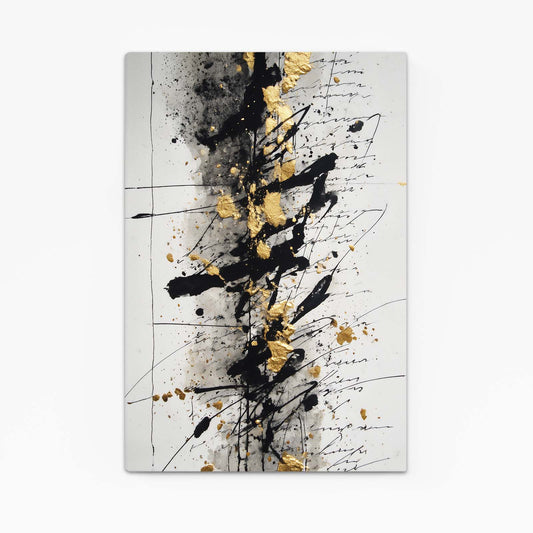 Golden Ink Column Wall Decor – golden ink column gold canvas print