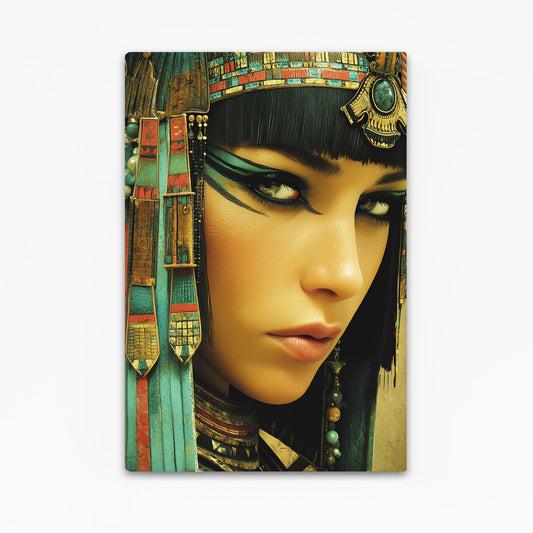 Golden Jewelry Portrait Egyptian Wall Art – golden jewelry portrait egyptian canvas print