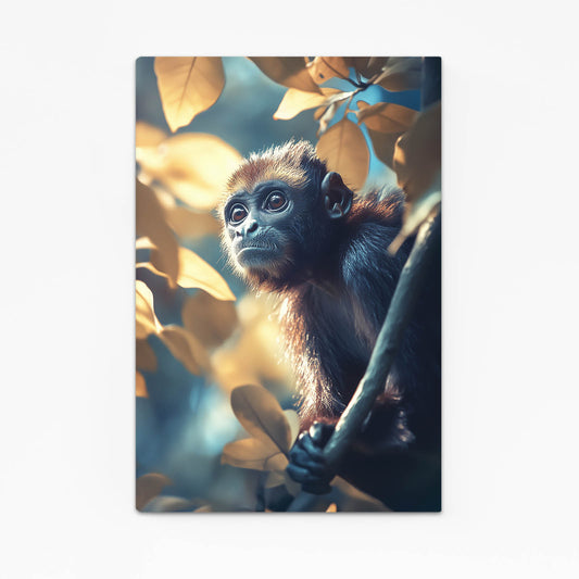 Golden Leaf Staff Monkey Canvas Art – golden leaf staff monkey canvas print