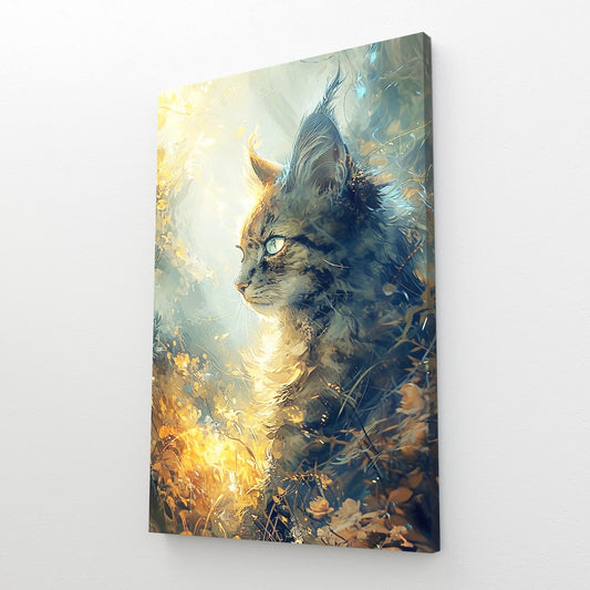 Golden Light Cat Art