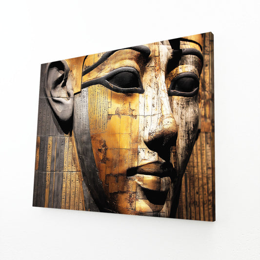 Golden Pharaoh Face Egyptian Wall Decor – golden pharaoh face egyptian canvas print