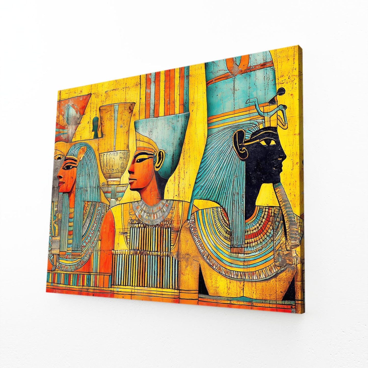 Golden Procession Scene Egyptian Prints – golden procession scene egyptian canvas print