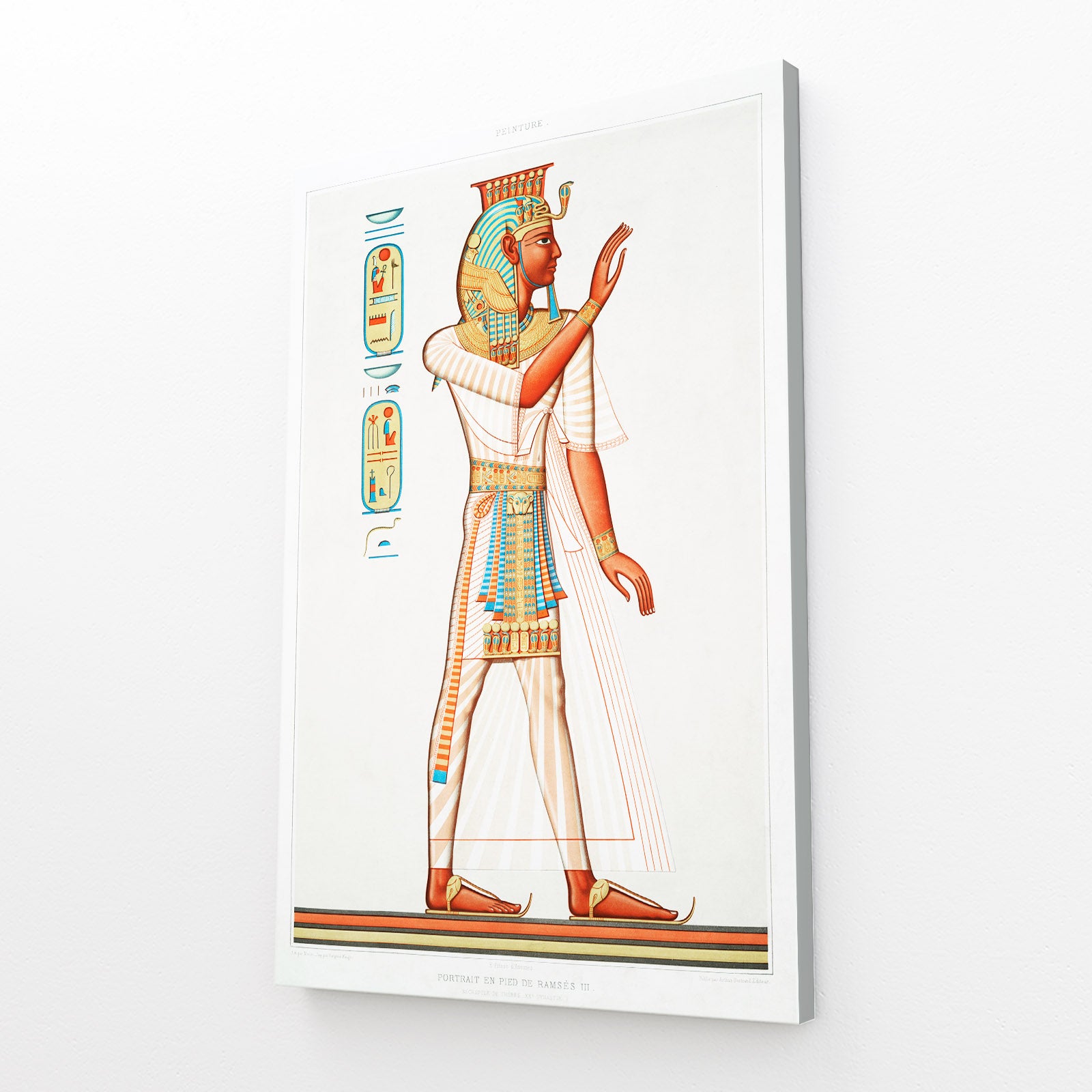 Golden Robe Figure Egyptian Art – golden robe figure egyptian canvas print