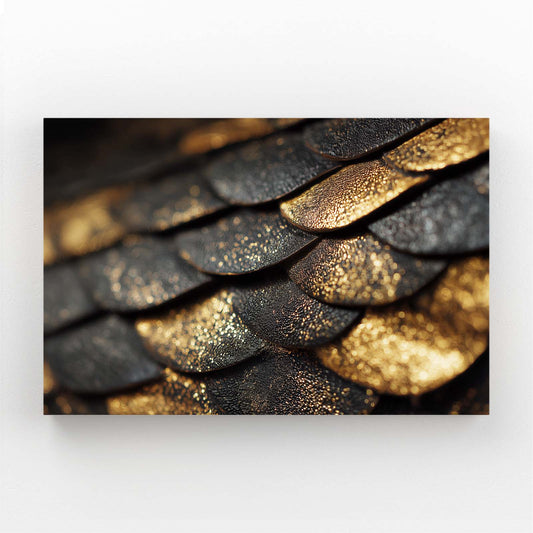 Golden Scales Wall Decor – golden scales gold canvas print
