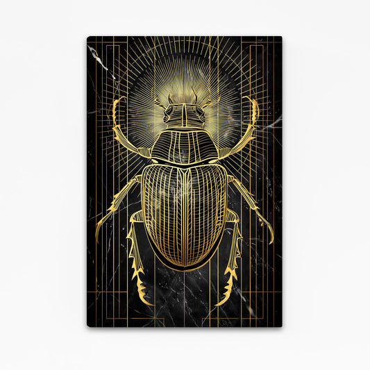 Golden Scarab Beetle Egyptian Prints – golden scarab beetle egyptian canvas print