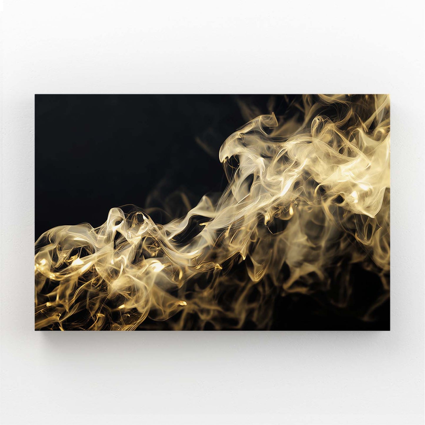 Golden Smoke Drift Wall Art – golden smoke drift gold canvas print