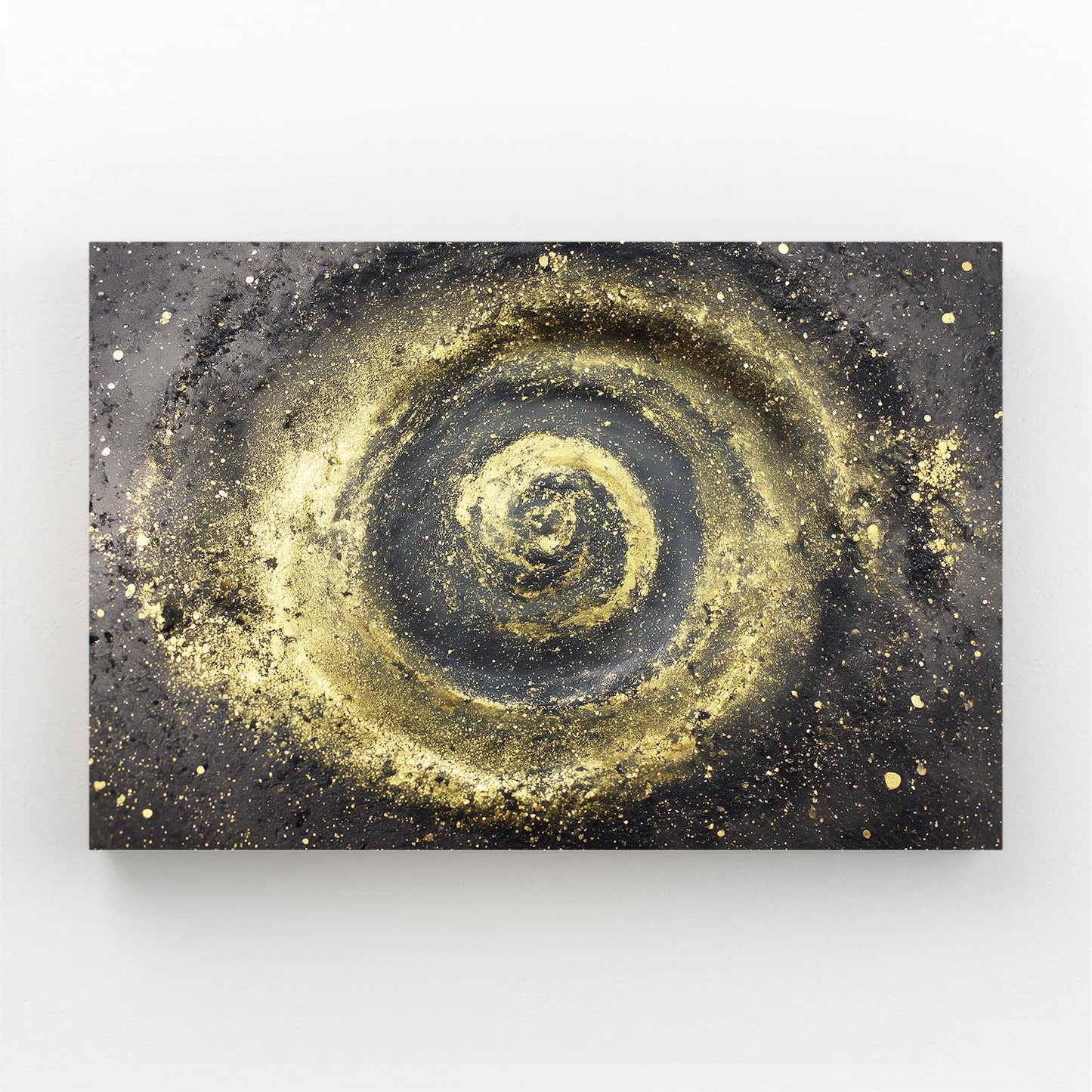 Golden Spiral Nebula Art – golden spiral nebula gold canvas print