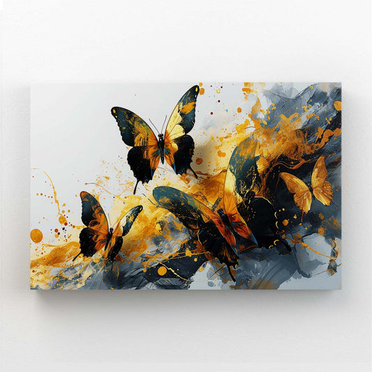 Golden Storm Butterfly Wall Art
